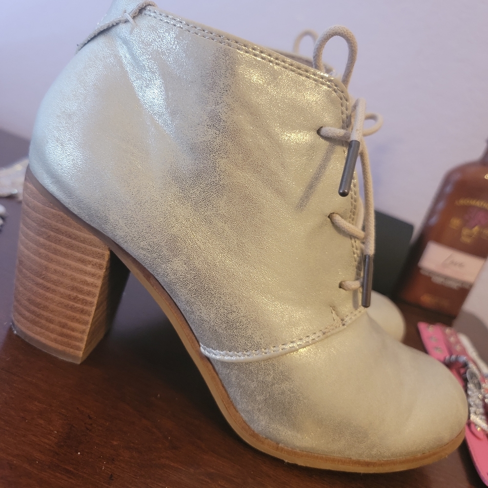 TOMS Metallic Booties